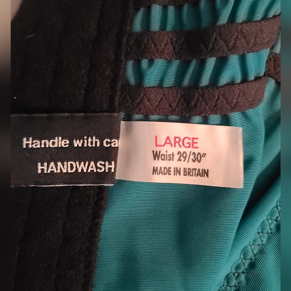 Kiss Me Deadly Teal Vargas Longline Girdle Large 28-30" Waist - Picture 4 of 9